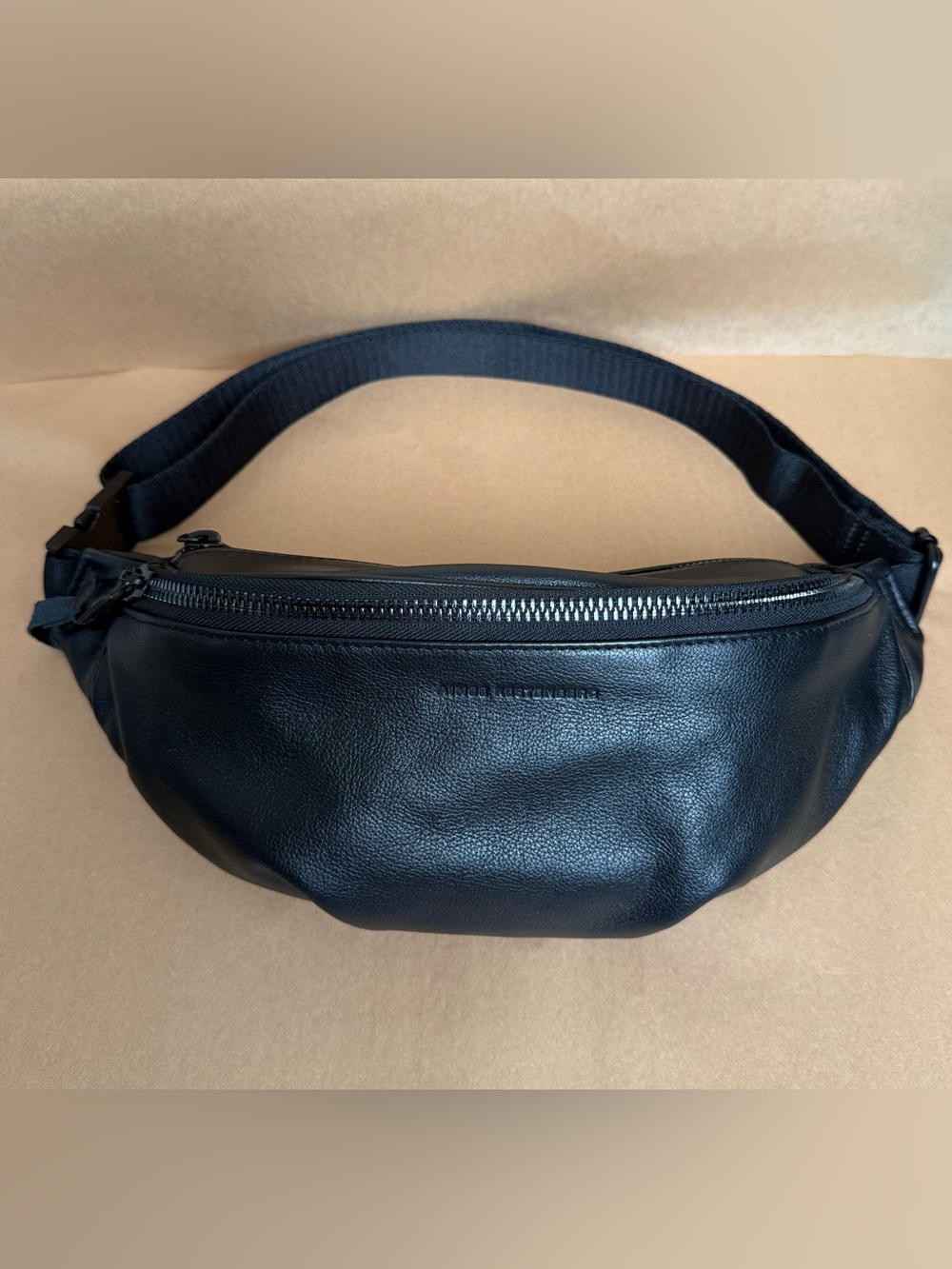 Aimee Kestenberg CABO Black Leather Sling Waist Bum Bag